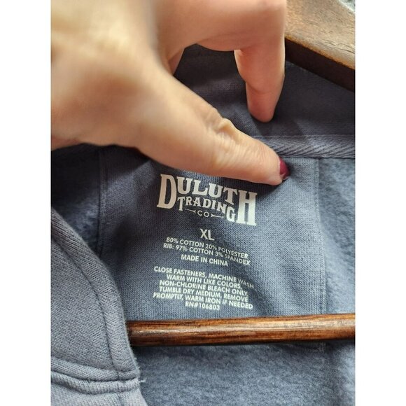 Duluth Trading Co.  Gray Full-Zip Sweatshirt Jacket XL Cotton/Polyester Blen - Picture 3 of 4
